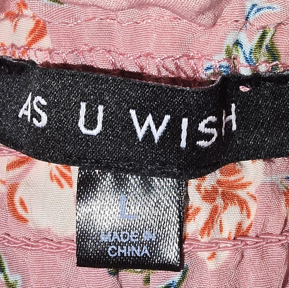 As U Wish Floral Dress Juniors Size Large NWT - Picture 3 of 3